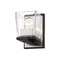 Z-Lite Bleeker Street 1 Light Wall Sconce, Matte Black & Clear 475-1S-MB-BN - alternate 2